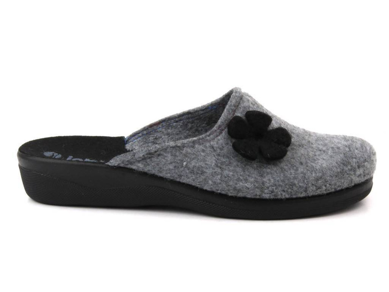 Dámské plstěné pantofle - INBLU CA-116, stříbrné