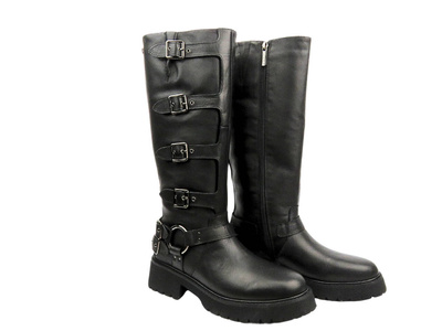 Dámské kožené boty - Carmela 161929, černé