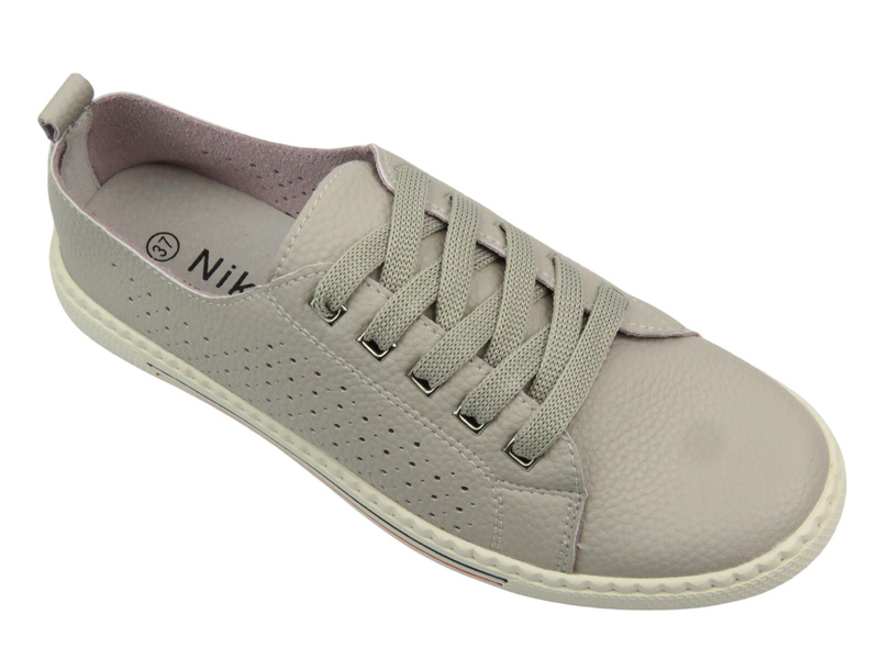 Kožené dámské polobotky - Nika Komfort H-607, béžové