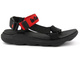 Dámské sportovní sandály na suchý zip - Lee Cooper LCW-22-34-0954, červeno-černé