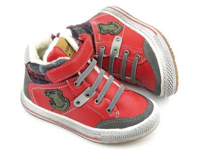 Zateplené dětské boty AMERICAN CLUB GC 25/21, červené