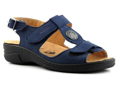 Pohodlné dámské sandály šíře H - Axel 2275, tmavě modrá