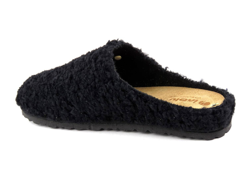 Dámské pantofle s koženou, vyjímatelnou stélkou - INBLU CS-33, černá