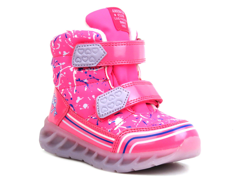 Dětské sněhule AMERICAN CLUB ES 140/23 fuchsiové