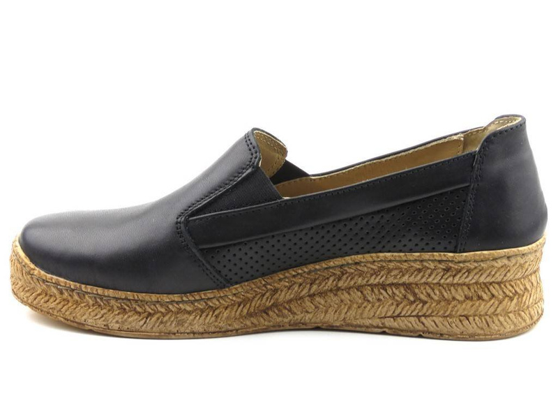 Dámská obuv s copánkovou podrážkou, Helios 350S, černá