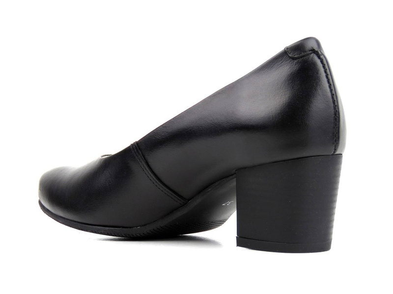 Kožené blokové lodičky - AXEL Comfort 1666, černé