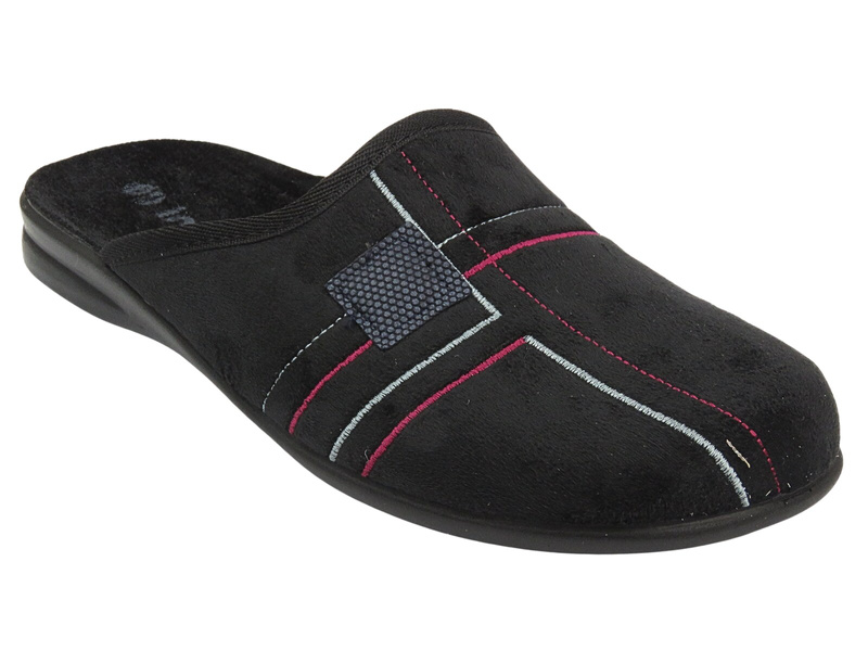 INBLU Pánské pantofle s měkkou stélkou OG-2D Black Slip-on