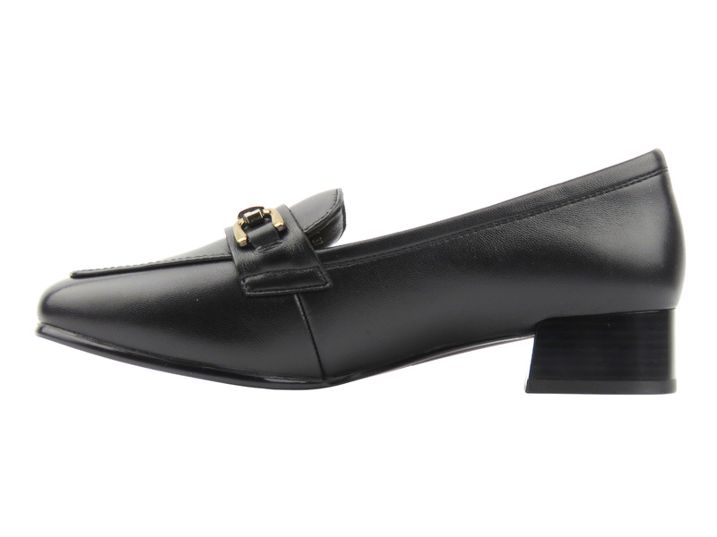 Elegantní kožené dámské mokasíny Vinceza 39978, černé