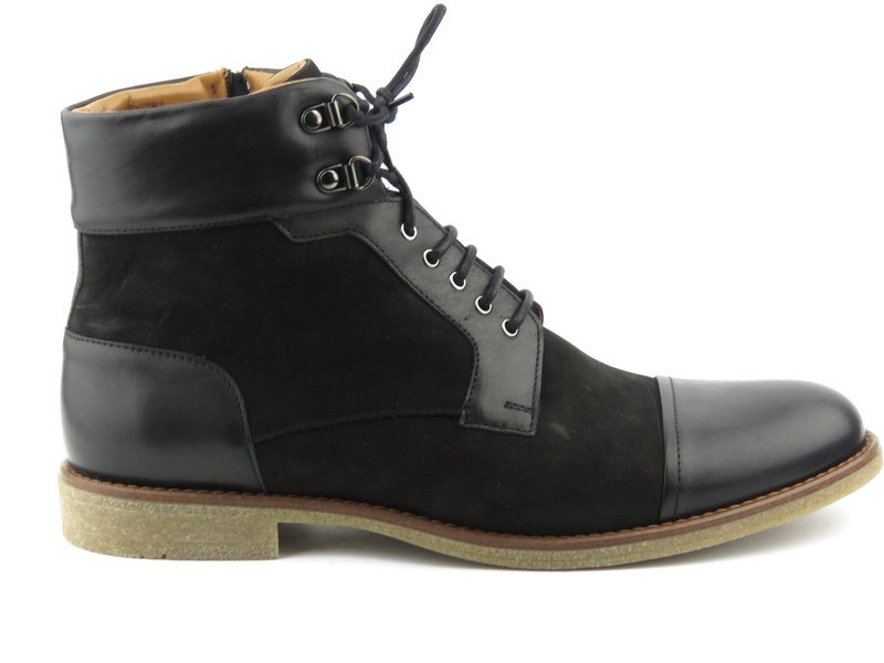 Pánské kožené boty - Conhpol 7829, černé