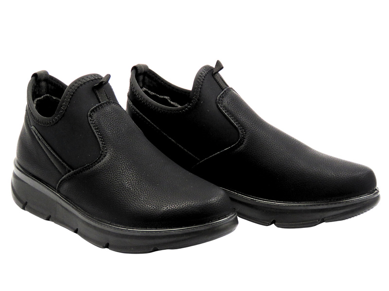 Nazouvací pánské polobotky Potocki 25-90356, černé