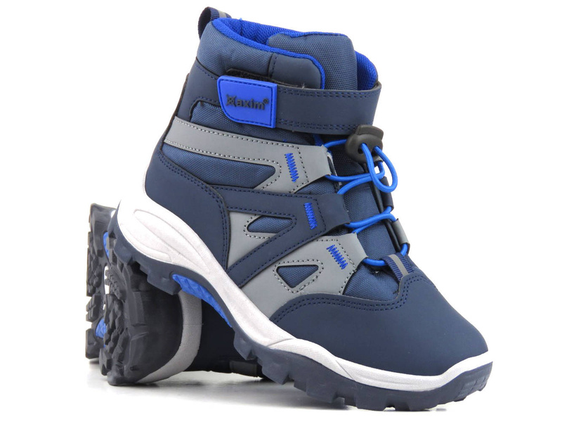 Kotníkové boty, zimní sportovní boty pro kluky - AXIM 23017, tmavě modrá