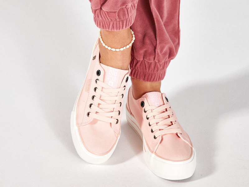 Dámské tenisky na platformě Big Star HH274058 pudrově růžové