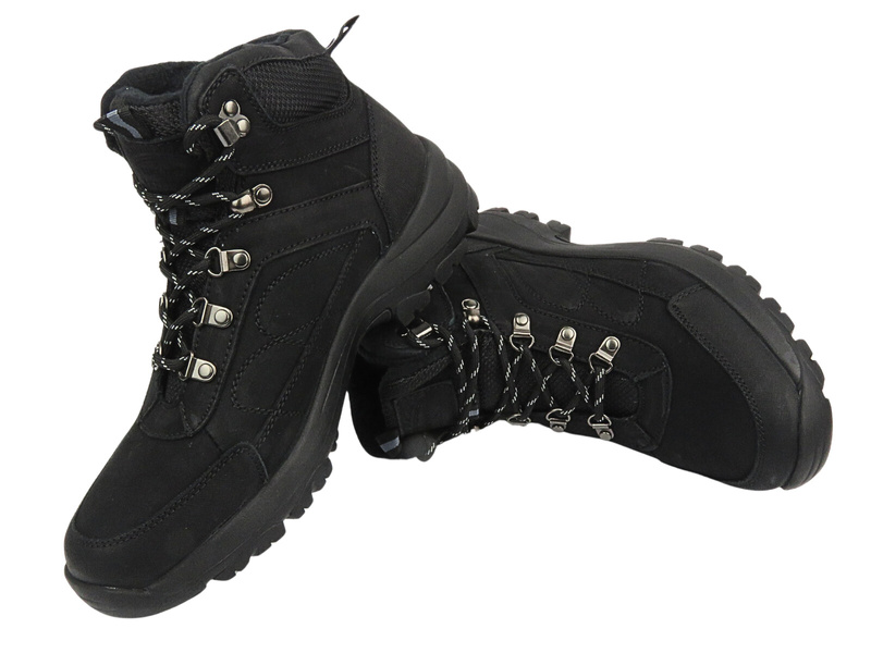 Černé pánské turistické boty AMERICAN CLUB CY58/24