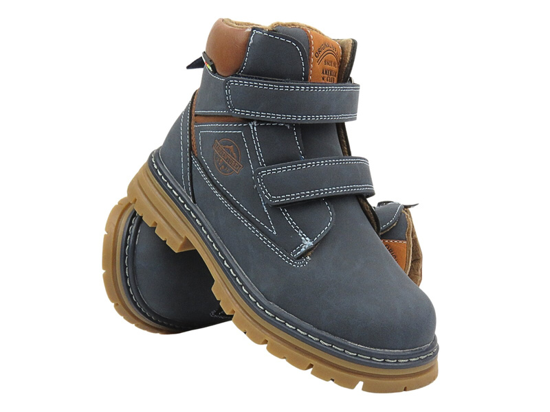 American Club XD 100/23 Dětské boty Navy Blue na suchý zip