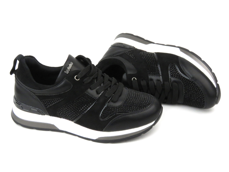 Dámské tenisky z ekologické kůže - INBLU IN-1303, černé