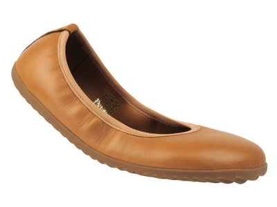 Barefoot kožené minimalistické balerínky Nika Komfort 14506, hnědá