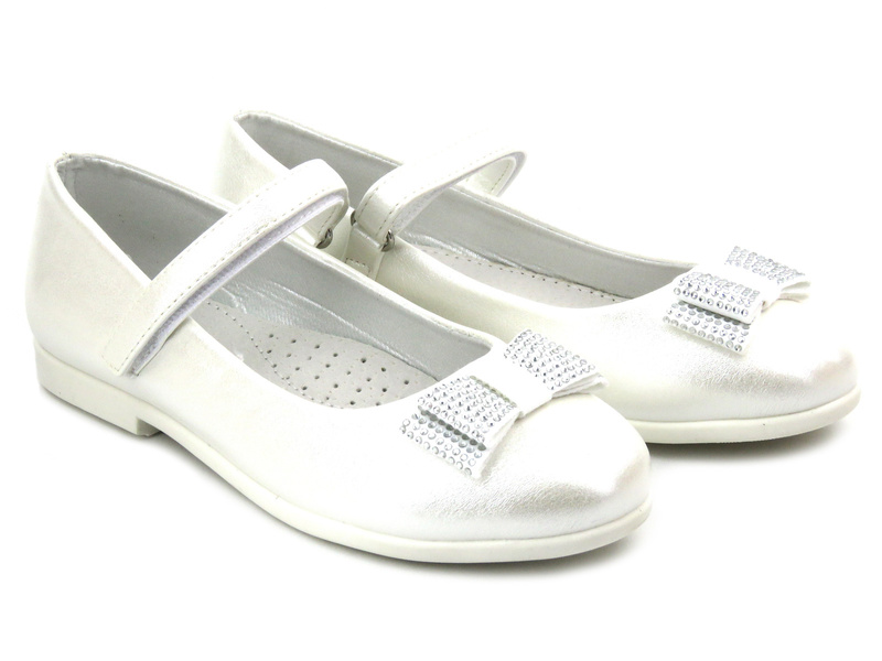 Elegantní boty, komunální lodičky na vysokém podpatku - Wojtyłko 22018, bílé