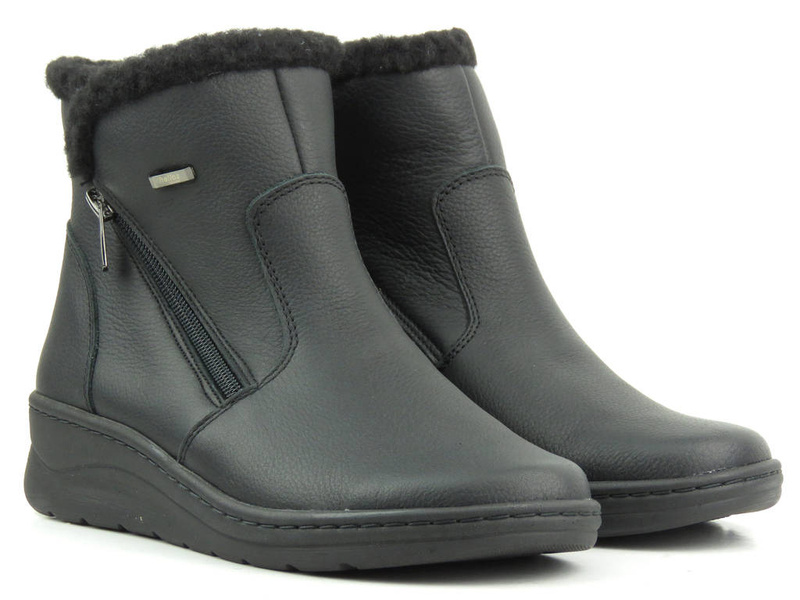 Dámské kozačky s ovčí kůží - HELIOS Komfort 514S, černé