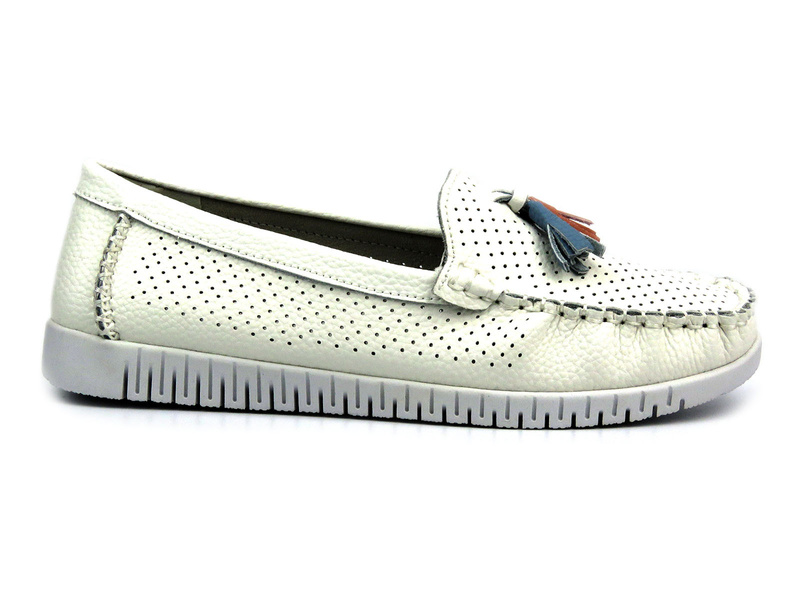 Dámské boty, mokasíny z přírodní kůže - VENEZIA 00104104-71, béžová