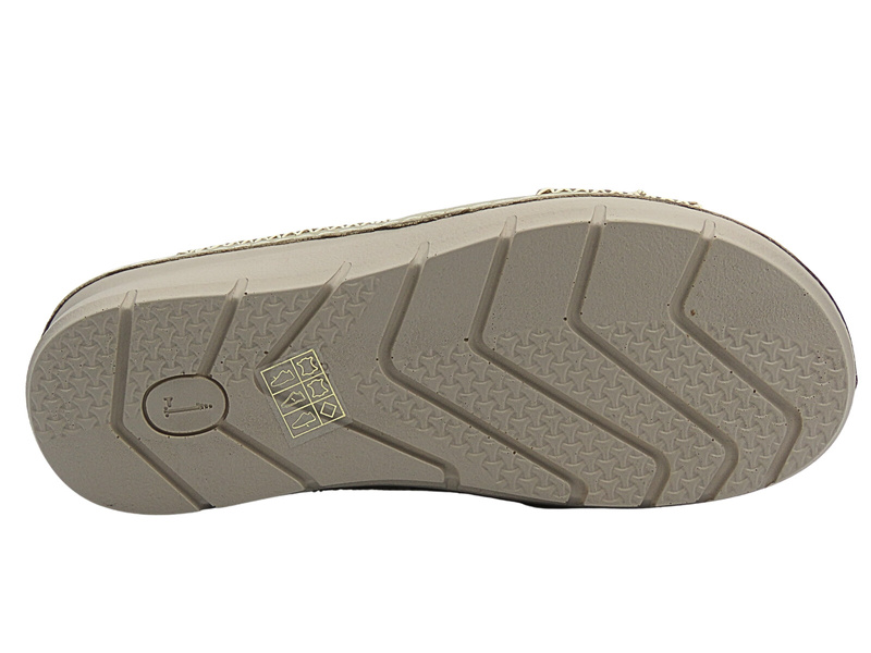 Jednobarevné dámské pantofle na silné podrážce zlaté VENEZIA 140LEGOOBK034