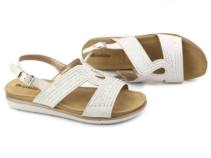 Dámské ploché sandály - INBLU PG-30, béžové