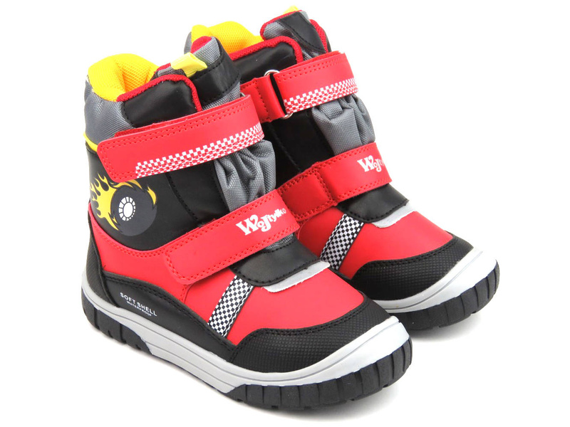 Dětské softshellové sněhule - WOJTYŁKO 23031, červené