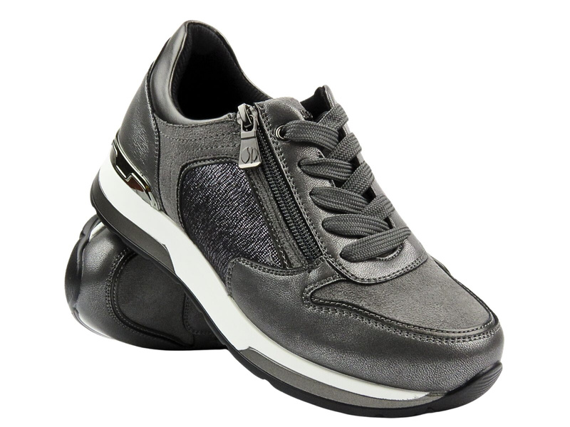 Pohodlné dámské tenisky z ekologické kůže šedé Inblu IN-390