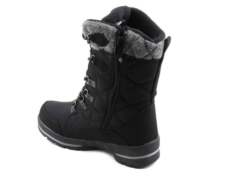 Dětské sněhule s membránou a softshellem - AMERICAN CLUB SN14/23, černé