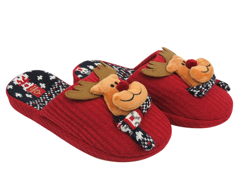 Dámské teplé vánoční pantofle American Club SL 20/24, červená