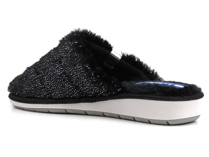 Kožešinové, měkké dámské pantofle - INBLU LB-95, černé