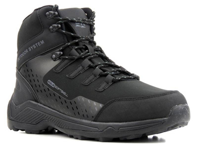 Pánské trekingové kalhoty OUTDOOR DK Aqua Soft Shell 8123, černé