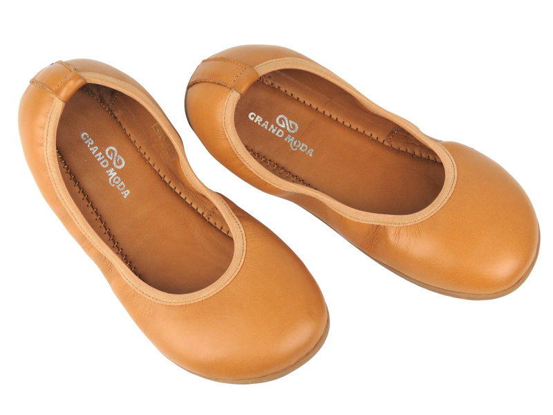Barefoot kožené minimalistické balerínky Nika Komfort 14506, hnědá