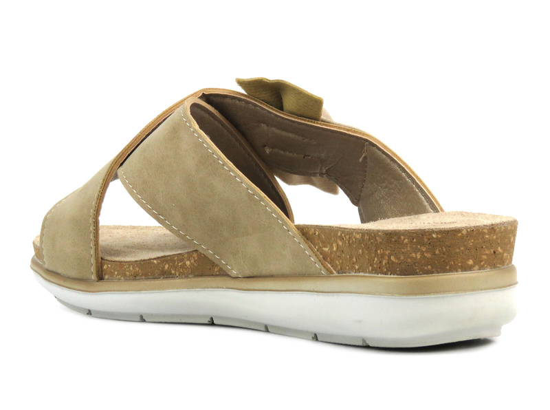 Dámské žabky se zkříženými ramínky - INBLU PG-18, písk