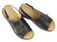 Dámské černé kožené sandály HELIOS Comfort 165