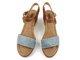 Dámské sandály na klínku, espadrilky - JEZZI 21SD98-3590, modré