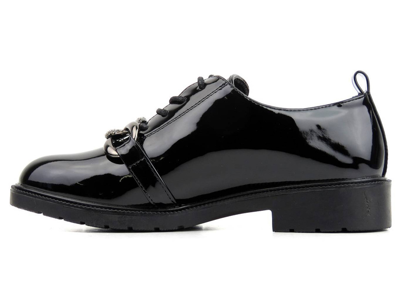 Dámské patentky s ozdobným řetízkem - S.BARSKI HY05-323A, černá