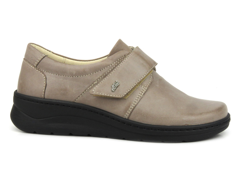 Pohodlné dámské boty na suchý zip - Waldi 0693, cappucino