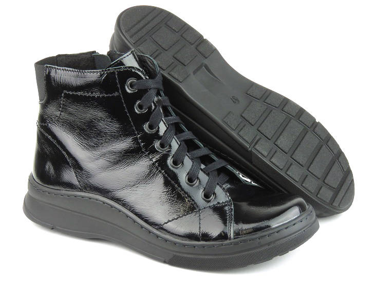 Dámské kozačky zateplené filcem - HELIOS Komfort 517, černé