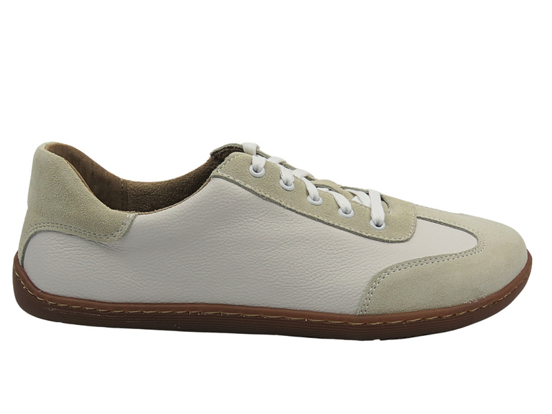 Dámské barefoot kožené bílé polobotky Wasak 0744 šířka H