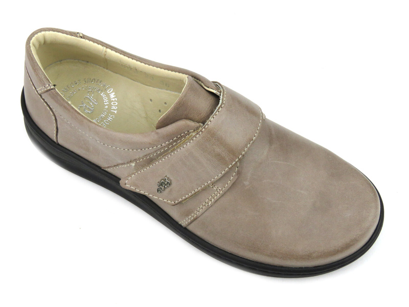 Pohodlné dámské boty na suchý zip - Waldi 0693, cappucino