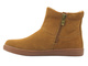 Dámské minimalistické kožené barefoot kotníkové boty – Vinceza 79666, barva camel
