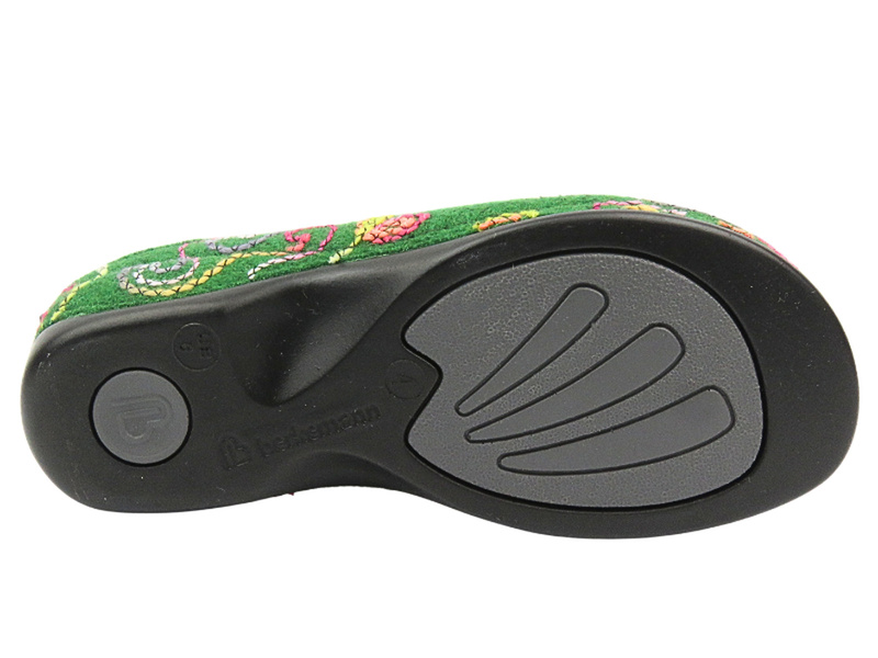 Pohodlné dámské pantofle - BERKEMANN 01028-829 Donata, zelené