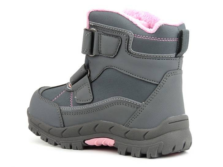 Dětské sněhule na suchý zip - AMERICAN CLUB Softshell HL 39/22, šedé