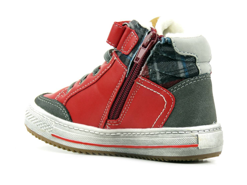 Zateplené dětské boty AMERICAN CLUB GC 25/21, červené