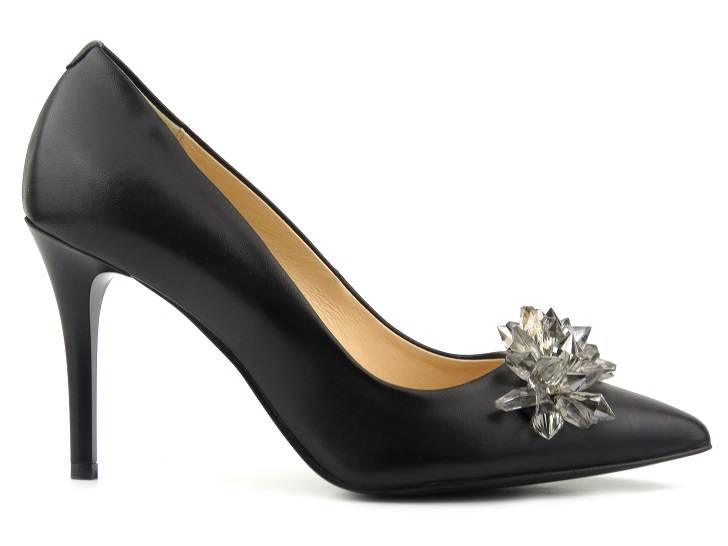 Kožené lodičky na vysokém podpatku - UNCOME 35006, černé