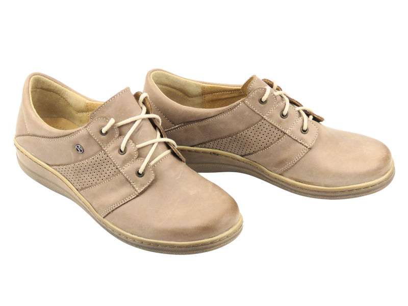 Dámské kožené polobotky HELIOS Comfort 399, béžové