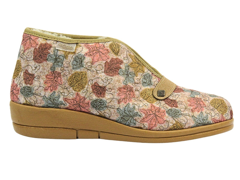 Ortopedické pantofle, Dr Orto Befado -031D038 Béžové, velmi teplé a pohodlné