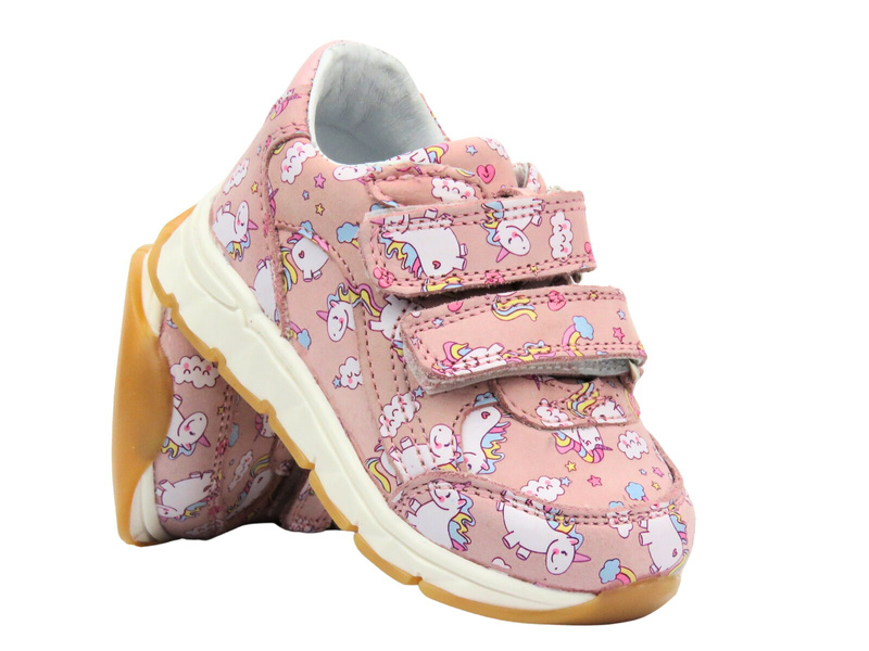 Dětské kotníkové boty, polobotky na suchý zip - Jamet 1115, růžové