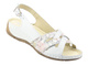 Dámské kožené sandály Helios Comfort 134, stříbrné