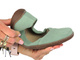 Barefoot kožené minimalistické dámské polobotky s rozšířenou šířkou H - Nika Komfort 1451 zelené